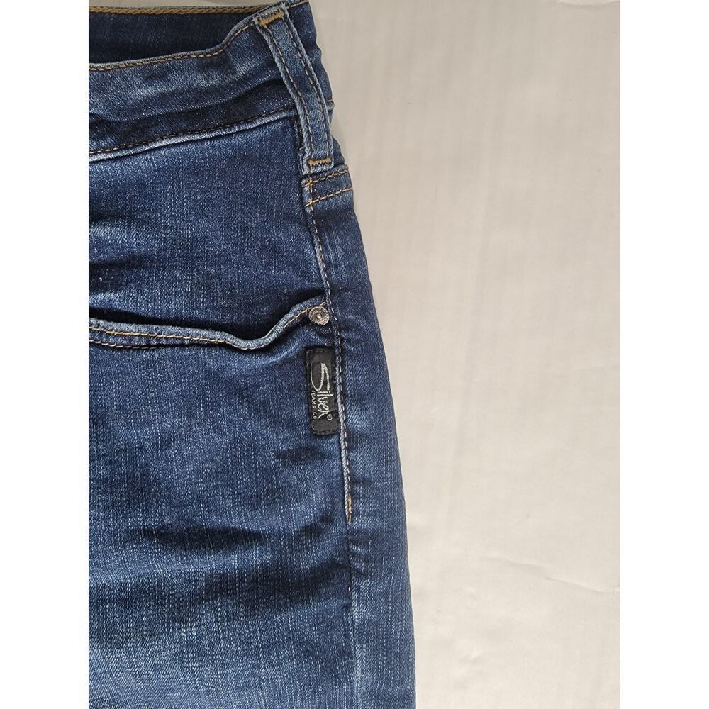 Silver Jeans Boyfriend Denim Shorts Womens Sz 18 Dark Wash Stretch Boho Festival - Picture 3 of 9